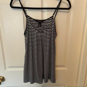 White House Black Market camisole blouse Black & White Stripes Size M